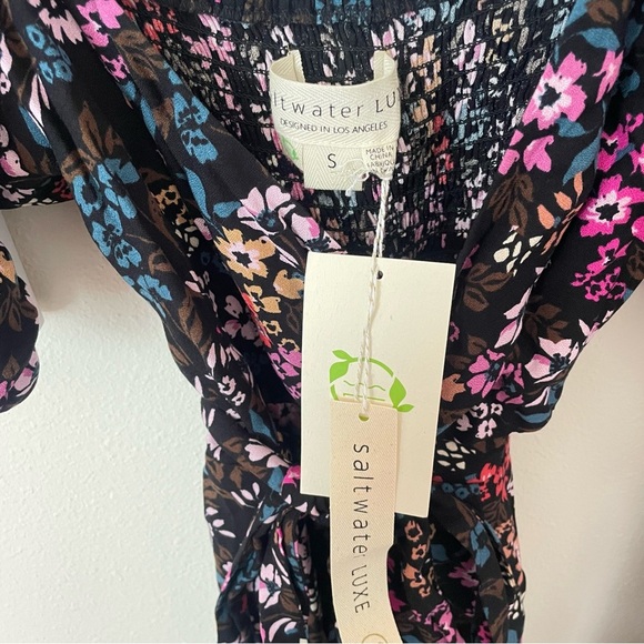 NEW Saltwater Luxe Bria Floral Wrap Mini Dress in Small - Picture 5 of 6